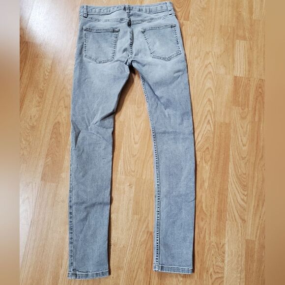 Topman Gray Stretch Skinny Jean Sz32/32 fits like 30/30 - Picture 5 of 13